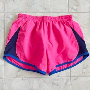 Nike Tempo Neon Pink & Blue Athletic Sports Shorts Girls Medium (M)